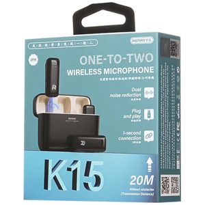 REMAX K15 iPH Noise Canceling 2 in 1 Wireless radio microphone