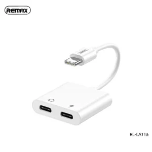 REMAX RL-LA11a Type-C to Type-C + Type-C REMINE Series Phone Adapter