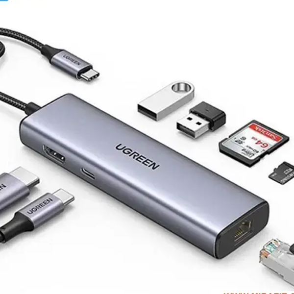 UGREEN 6-in-1 USB-C Hub Adapter | doortodoor.pk