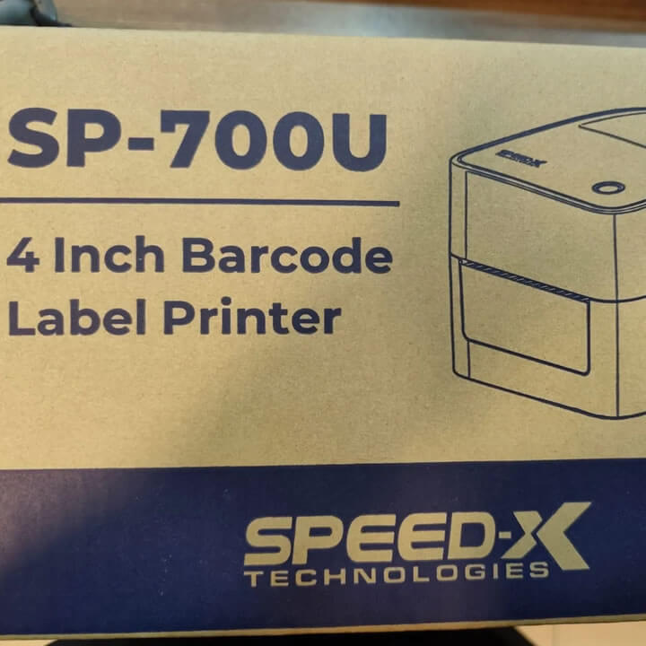 real box pic of speedx 700u label printer