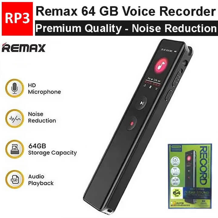 Order Remax Rp3 Digital Voice Recorder 64gb Doortodoor Pk