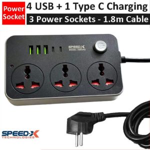 speed x socket 603pu 3 sockets 2 type c - strip