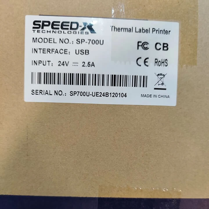 sticker side pic of speedx 700u label printer