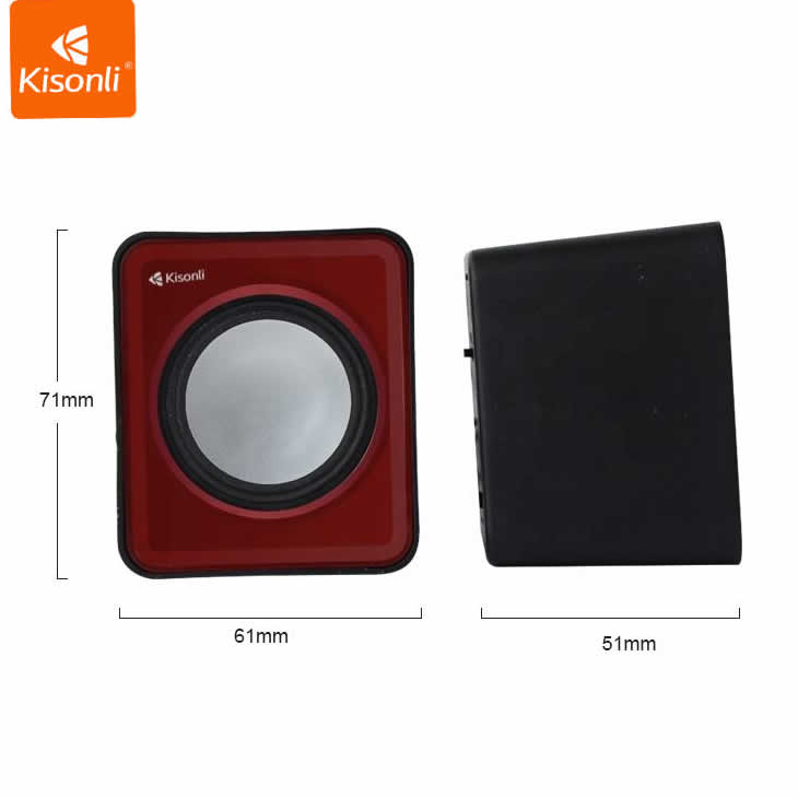 Kisonli V310 Multimedia Computer Speaker System – Dual Channel USB & AUX Audio - Random Color - Image 3