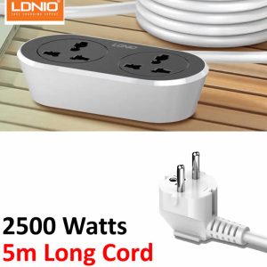 LDNIO SC2018 EU - 2 AC outlets Standard 10A 250V Power Socket Extension Cord