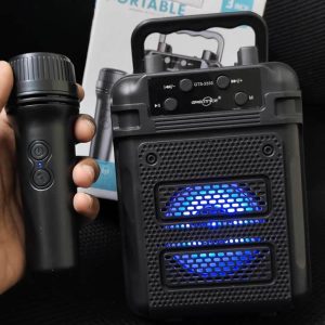 GTS 2333 - Mic Speaker & Speaker With Handle - for Public Speach Practice - Wireless Rechargeable